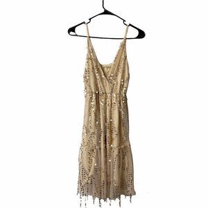 Southern‎ Fried Chics Gold Sequin Dress XS